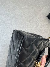 Load image into Gallery viewer, Chanel Kelly Black Calf skin aged GHW Small Shopping Tote
