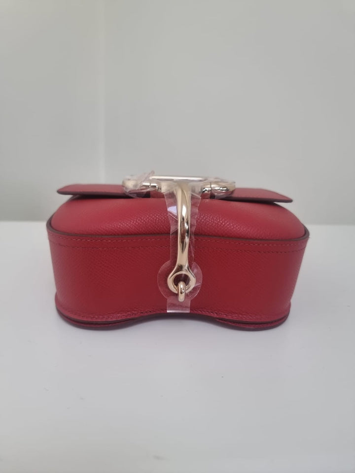 Hermès 2025 Mini Della Cavalleria Rouge Garamce Epsom Leather GHW