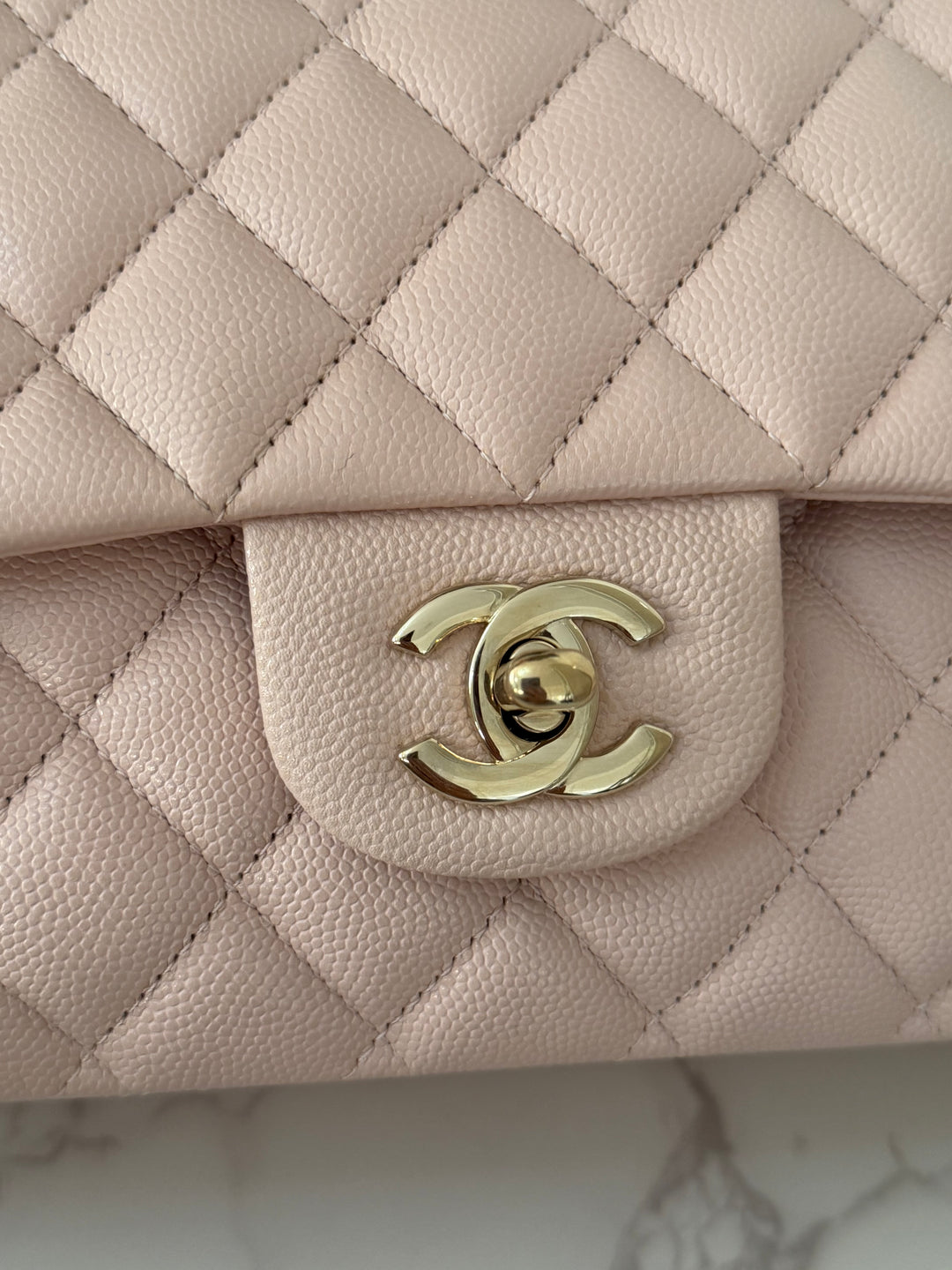 CHANEL 21C 2021 Rose Clair Caviar LGHW Medium ML 11.12 Timeless Classic Double Flap Bag