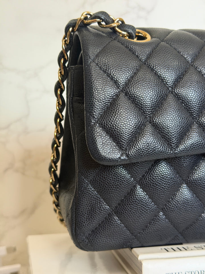 CHANEL series 31 Dark Navy Caviar LGHW Small Timeless Classic Double Flap Bag 2020/2021