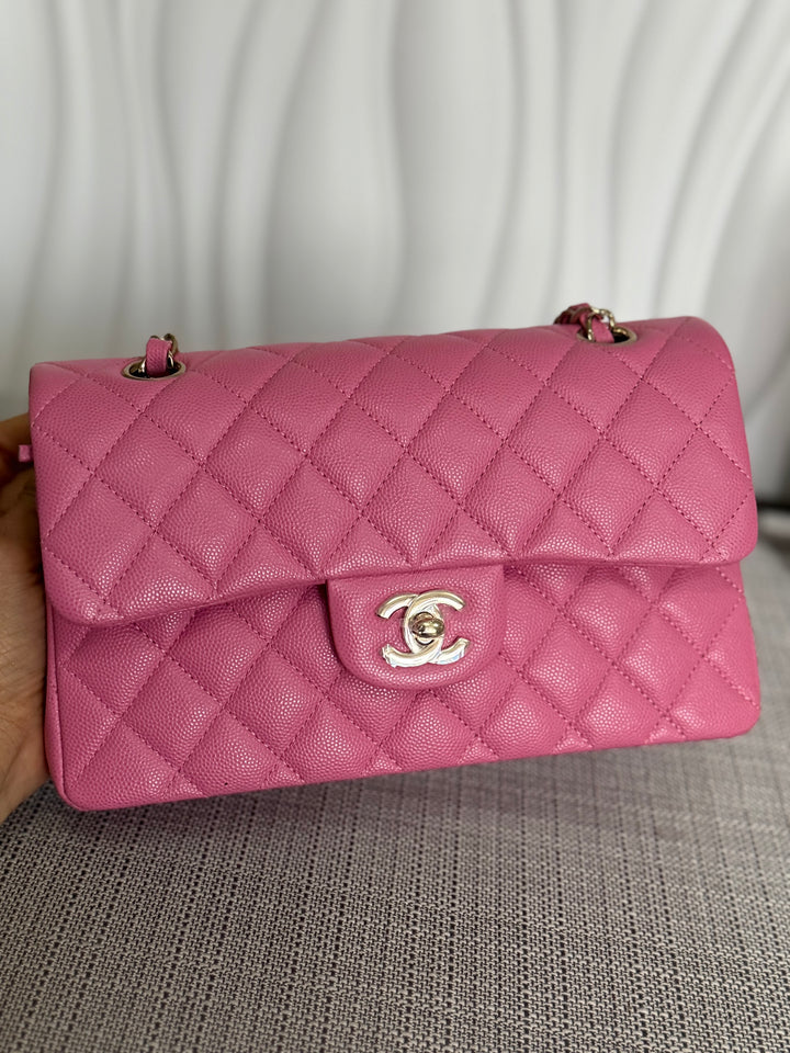 CHANEL series 31 21P Collection Pink Caviar LGHW Small Timeless Classic Double Flap Bag