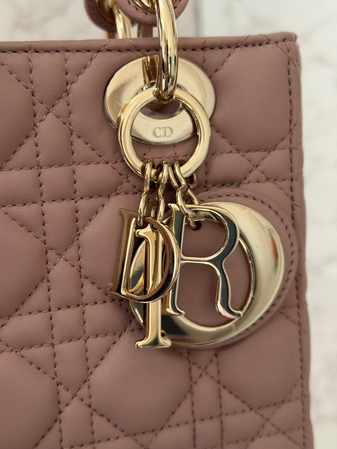 DIOR Lady Dior In Blush Lambskin LGHW size SMALL 2020