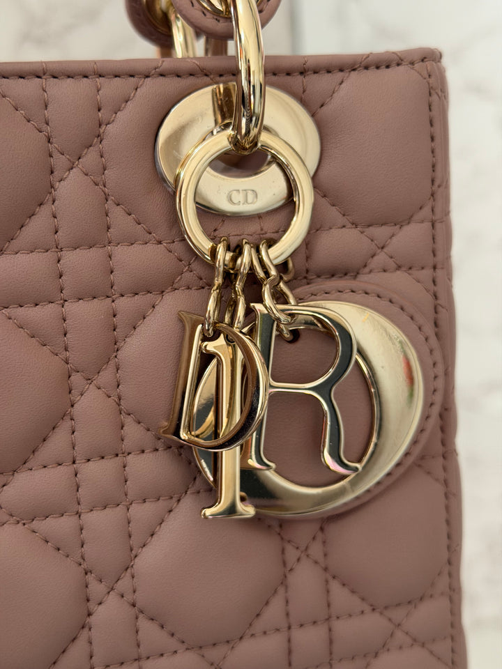 DIOR Lady Dior In Blush Lambskin LGHW size SMALL 2020
