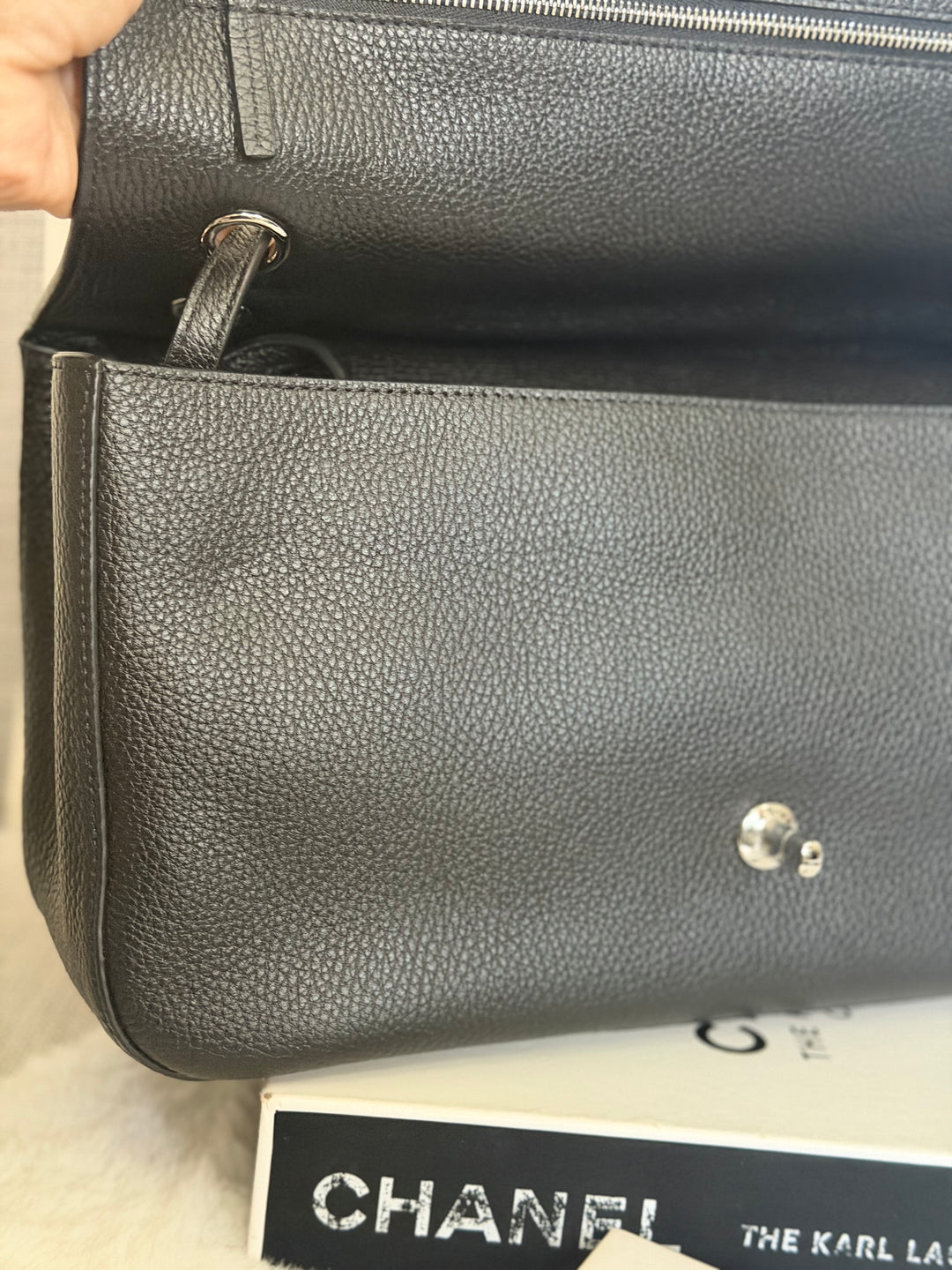 WA/Email to purchase only- CHANEL Matthieu Blazy Maxi 32 cms Flap Bag in Black Caviar SHW 2026