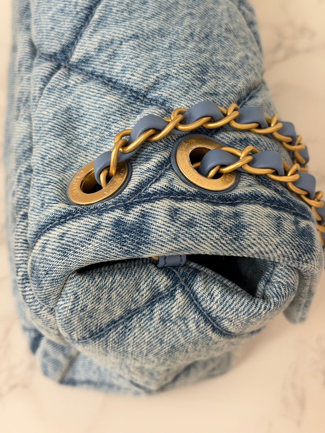 CHANEL 25K collection 2025 Blue Denim Large Flap Bag