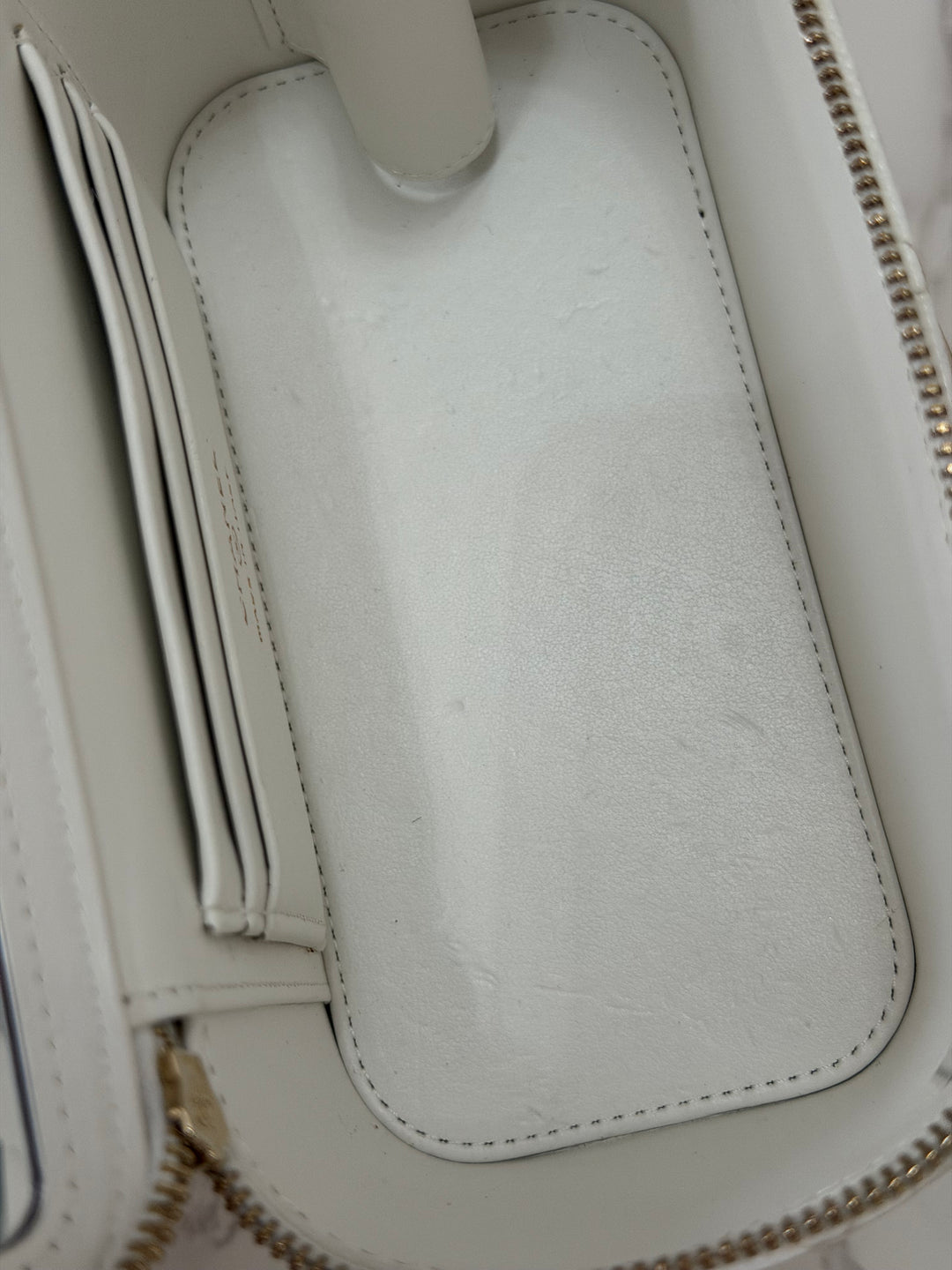 CHANEL 22S Collection 2022 Pick Me Up White Caviar Small Vanity Case with Metal Top Handle GHW