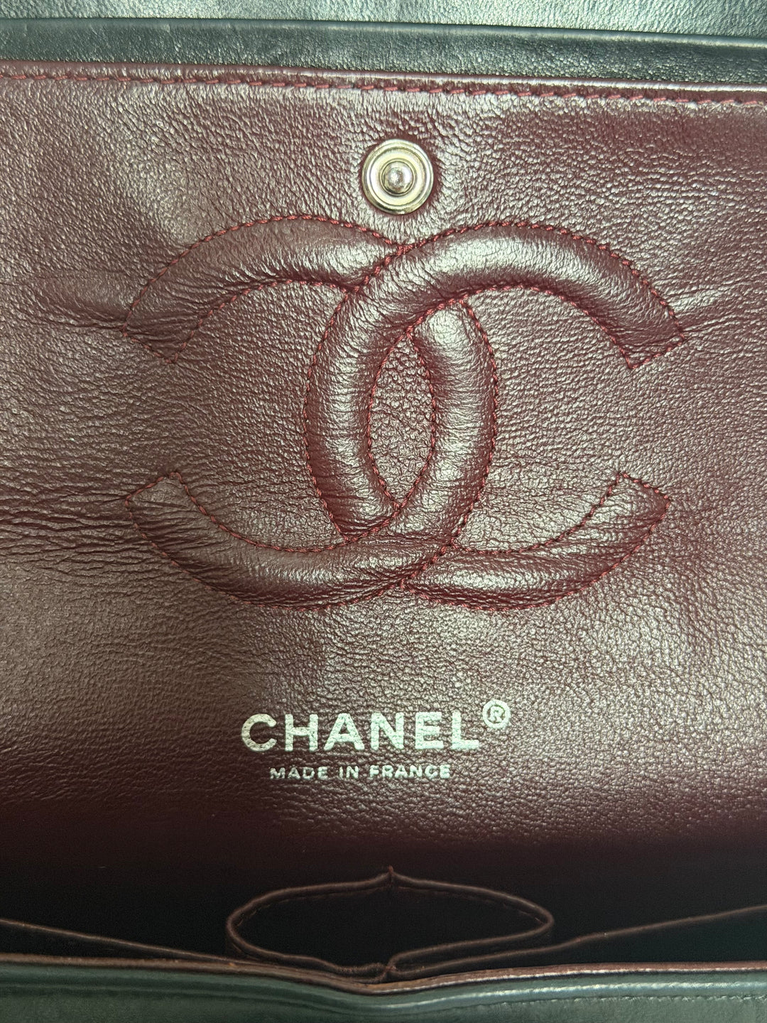 CHANEL series 12 Black Lambskin SHW Medium ML Timeless Classic Double Flap Bag 2011