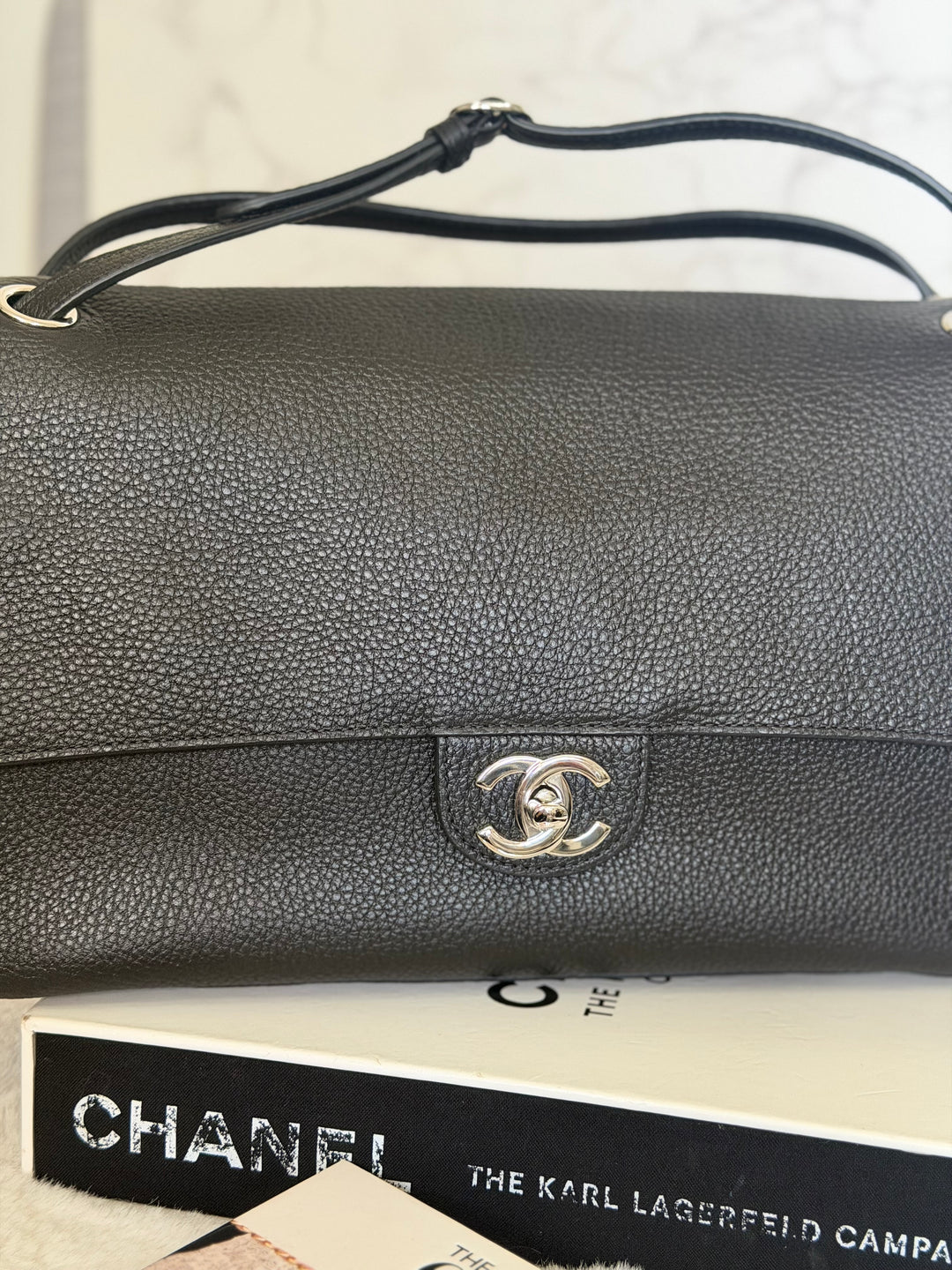 WA/Email to purchase only- CHANEL Matthieu Blazy Maxi 32 cms Flap Bag in Black Caviar SHW 2026