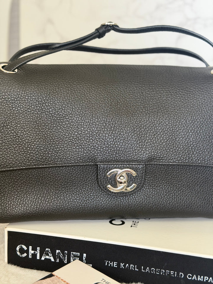 WA/Email to purchase only- CHANEL Matthieu Blazy Maxi 32 cms Flap Bag in Black Caviar SHW 2026
