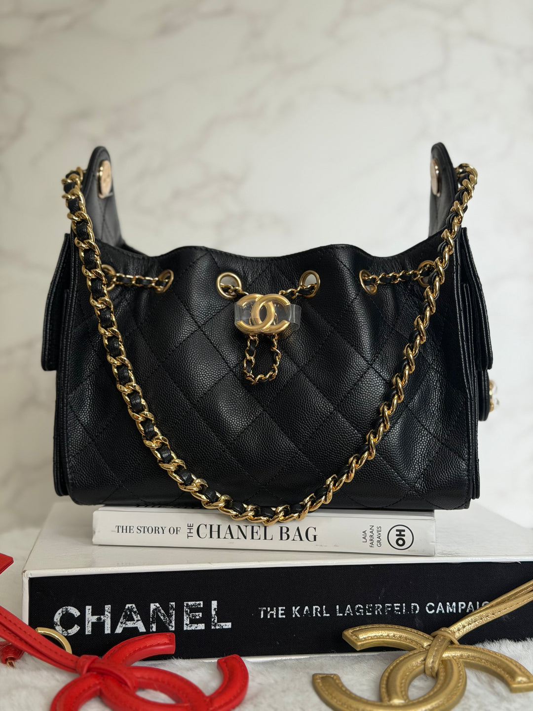 CHANEL Mini 25 Hobo Bag in Black Caviar Shiny GHW 2026 26A/B