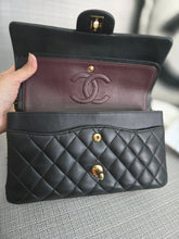 Load image into Gallery viewer, Chanel series 16 2012 Black Lambskin Medium ML Timeless Classic Double Flap Bag with GHW
