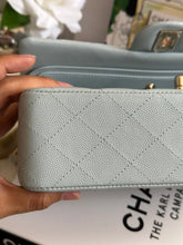 Load image into Gallery viewer, Chanel 22P Blue Caviar LGHW Medium ML Timeless Classic Double Flap Bag
