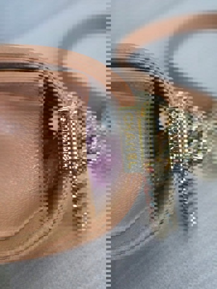 Chanel 21K 2021 Fall/Winter Collection Caramel Brown Caviar shiny champagne GHW Small Le Boy Flap Bag