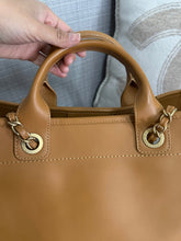 Load image into Gallery viewer, Chanel series 31 21S 2021 Spring/Summer collection Caramel Calf skin aged GHW Medium/Large Deauville Tote Bag with Top handle

