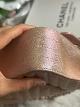 Load image into Gallery viewer, Chanel series 24 17B 2017 Fall/Winter collection Rose Gold Chevron Caviar Medium ML Timeless Classic Double Flap Bag with SHW
