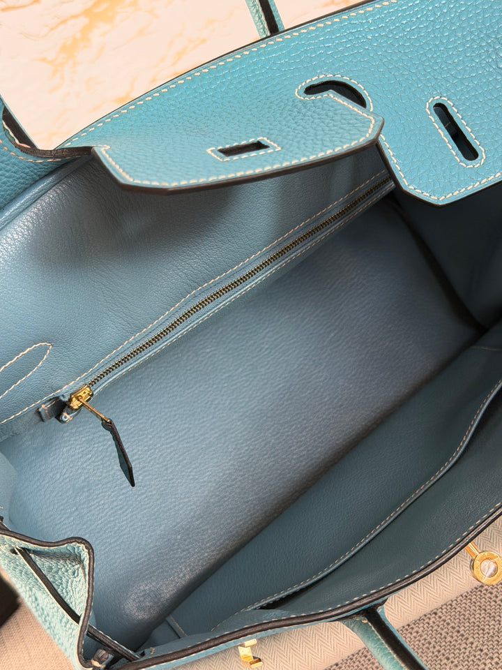 Hermes Birkin 30 in Bleu Jean Togo Leather GHW