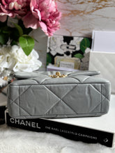 Load image into Gallery viewer, Chanel 19 size Small series 29 2020 Cruise Collection 20C Grey Lambskin Mixed HW Flap Bag
