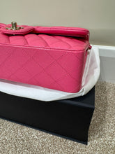 Load image into Gallery viewer, CHANEL 21C collection series 30 Barbie Pink Caviar LGHW Medium Timeless Classic Double Flap Bag
