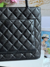 Load image into Gallery viewer, Chanel series 7 Vintage 2002-2003 Black Caviar GHW Medallion Tote Bag
