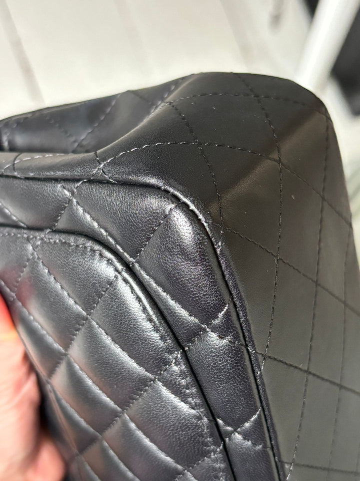 Chanel series 27 Black Lambskin LGHW Square Mini Flap Bag