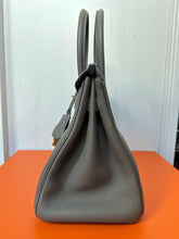 Load image into Gallery viewer, Hermes Birkin 30 Gris Meyer Togo Leather GHW Stamp U 2022
