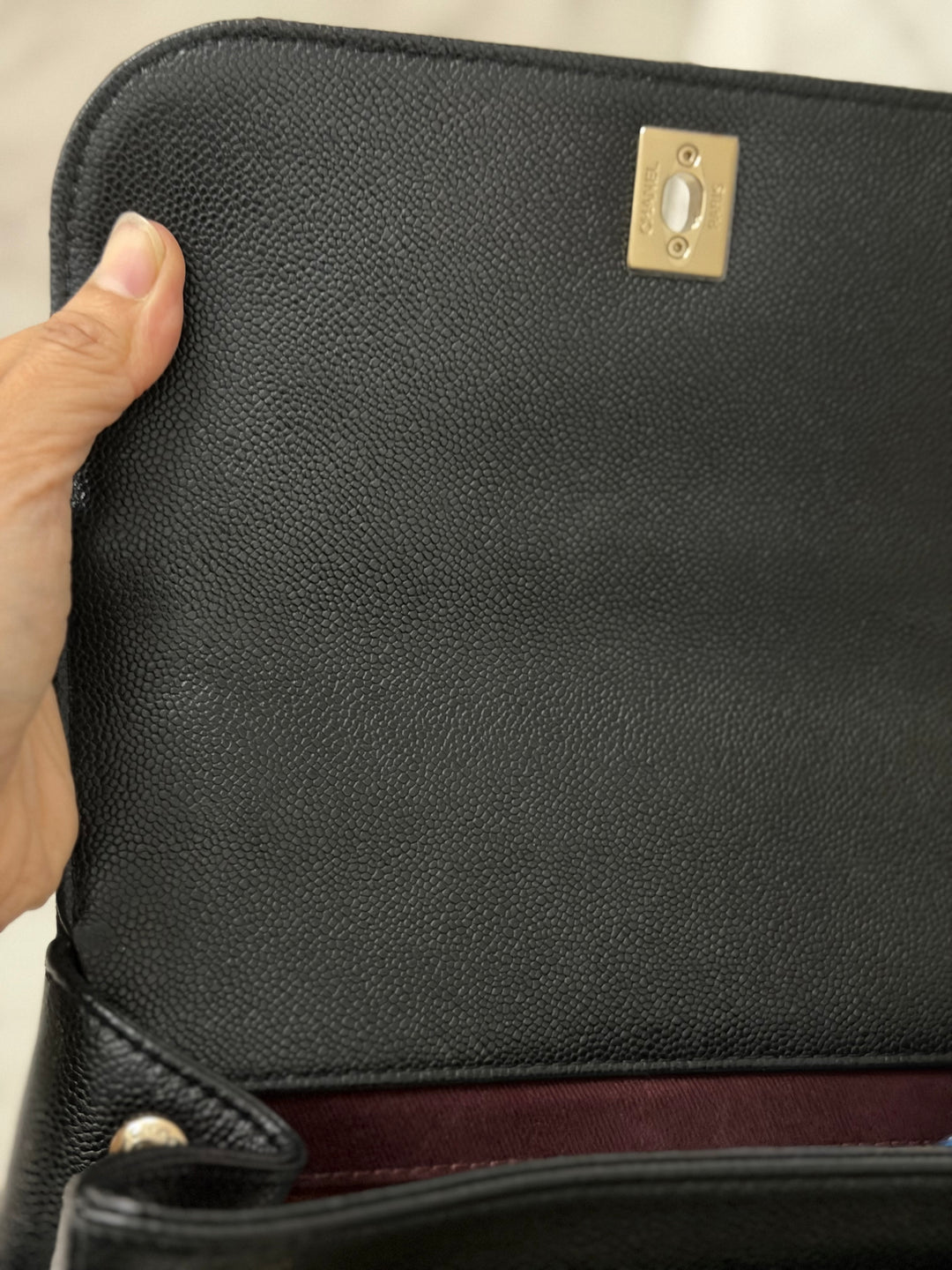 CHANEL Black Caviar LGHW Medium Business Affinity Flap Bag Microchipped