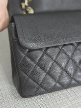 Load image into Gallery viewer, Chanel series 16 circa 2012 Black Caviar 11.12 Medium ML Timeless Classic Double Flap Bag with GHW
