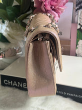 Load image into Gallery viewer, Chanel series 24 17B 2017 Fall/Winter collection Rose Gold Chevron Caviar Medium ML Timeless Classic Double Flap Bag with SHW
