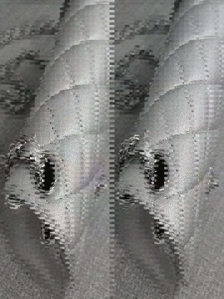 Chanel Series 31 21P 2021 Pre Spring/Summer Collection Iridescent Silver lambskin SHW Square Mini Flap Bag