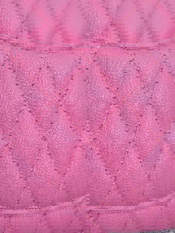 Chanel series 31 21P 2021 Pre Spring/Summer Collection Pink Caviar Coco Handle Flap Bag with Top Handle and Detachable Strap size Small