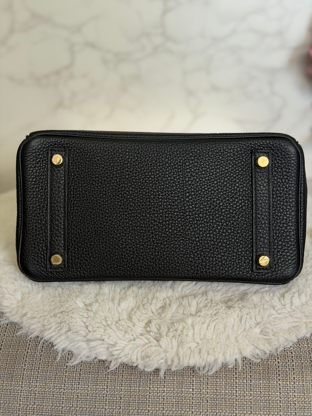 WA/Email to purchase only- HERMÈS Noir Black 89 Togo Leather GHW Birkin 25 Stamp U 2022 Kept unused