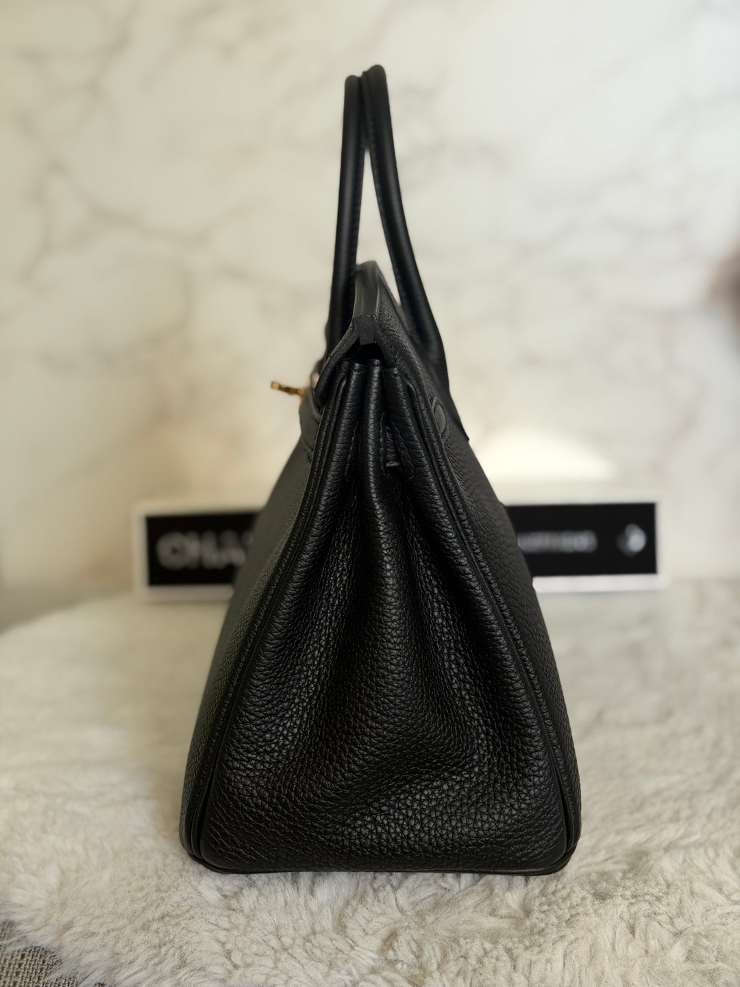 WA/Email to purchase only- HERMÈS Noir Black 89 Togo Leather GHW Birkin 25 Stamp U 2022 Kept unused