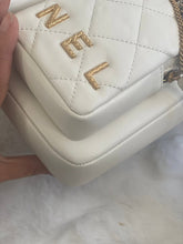 Load image into Gallery viewer, Chanel 22C White Calfskin GHW Small Camera Case Bag with Adjustable Strap
