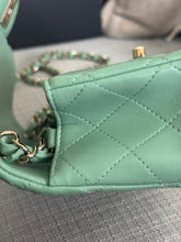 Load image into Gallery viewer, Chanel series 31 21C collection 2020/2021 Pastel Mint Green Lambskin Champagne GHW Mini Rectangular Flap Bag
