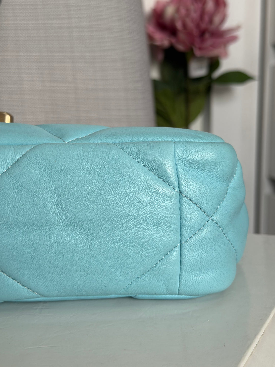 CHANEL 21S series 31 Blue Lambskin 19 Flap Bag size SMALL 2021