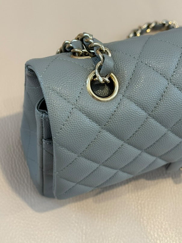 CHANEL 20C collection 2019/2020 series 29 Grey caviar LGHW Medium ML Timeless Classic Double Flap Bag