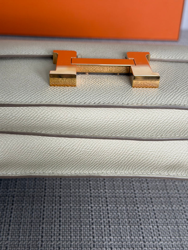 Hermès Constance 18 Mini Constance Craie Epsom Leather RGHW