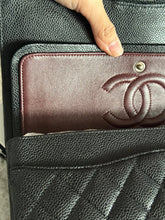 Load image into Gallery viewer, Chanel Series 18 (2014) Black caviar Silver hardware Medium ML Timeless Classic Double Flap Bag
