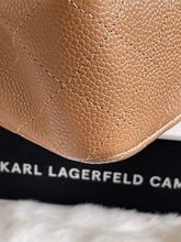Load image into Gallery viewer, Chanel series 25 18S Collection Pearly Dark Beige Caviar Champagne Gold Hardware Mini Rectangular Flap Bag
