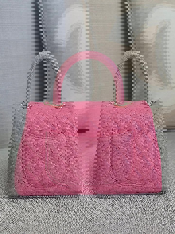 Chanel series 31 21P 2021 Pre Spring/Summer Collection Pink Caviar Coco Handle Flap Bag with Top Handle and Detachable Strap size Small