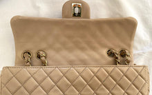 Load image into Gallery viewer, CHANEL Beige Lambskin Valentine East West Flap Bag series 13 with Charms
