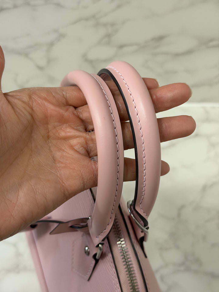 LOUIS VUITTON LV Alma BB in Rose Ballerine Epi Leather with Shiny Silver Hardware 2017