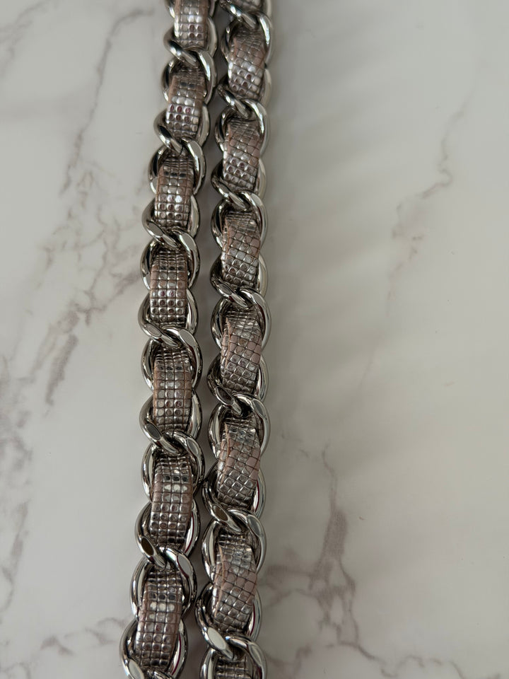 CHANEL series 21 16C 2016 Pixel Pinky Gold Calf Skin SHW Mini Rectangular Flap Bag