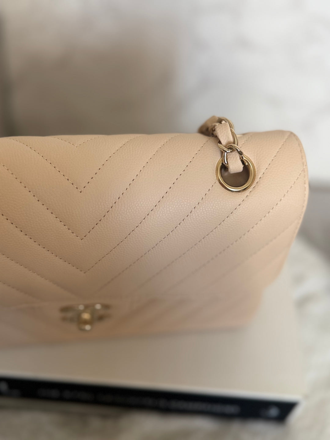 CHANEL series 31 Beige Caviar LGHW Chevron Small timeless Classic double flap Bag 2020/2021