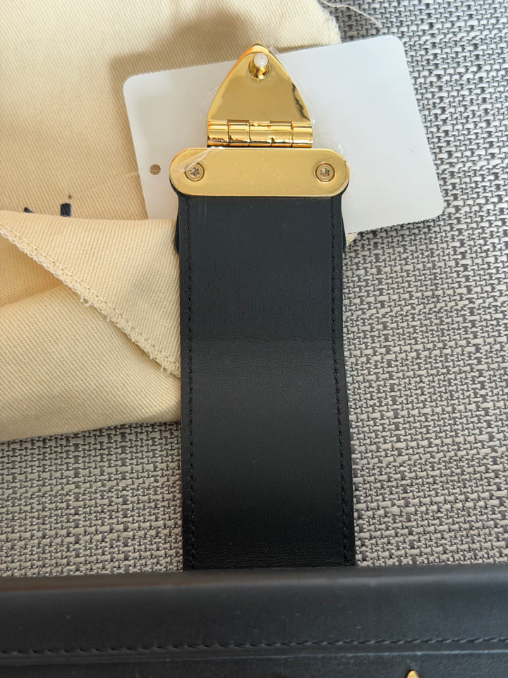 LOUIS VUITTON LV Petite Malle in Metal Black and Gold