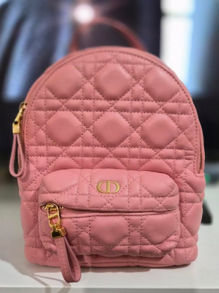 Dior Pink Lambskin GHW Backpack
