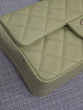 Load image into Gallery viewer, Chanel 23C 2022/2023 Cruise Collection Pastel Lime Green Lambskin Mini Rectangular Flap Bag with Champagne GHW

