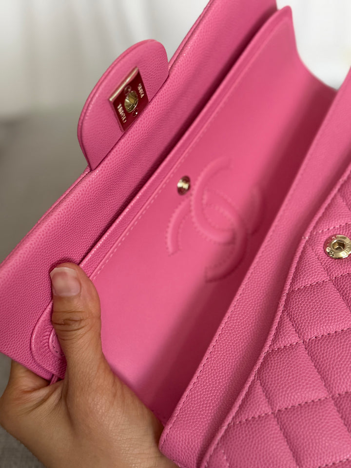 CHANEL series 31 21P Collection Pink Caviar LGHW Small Timeless Classic Double Flap Bag