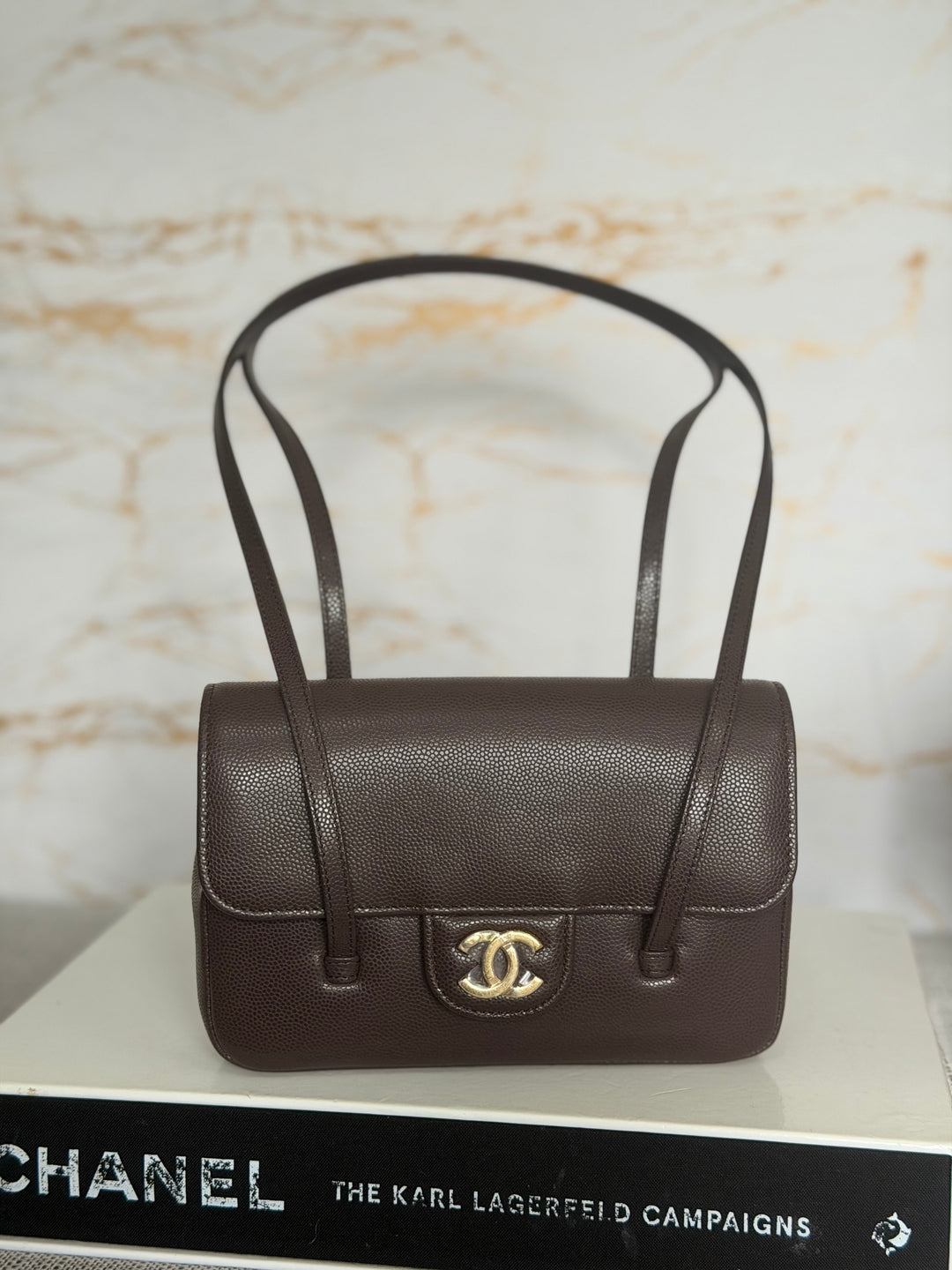 CHANEL Brown Caviar Preppy Mini 26S 2026 with Aged GHW 17 cms