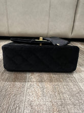 Load image into Gallery viewer, CHANEL 25K Collection 2025 Black Velvet Bow LGHW Mini Rectangular Flap Bag with Metal Top Handle
